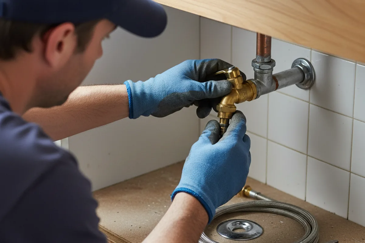 Shutoff valve and fitting work during Emergency Plumbing in Hope Hull